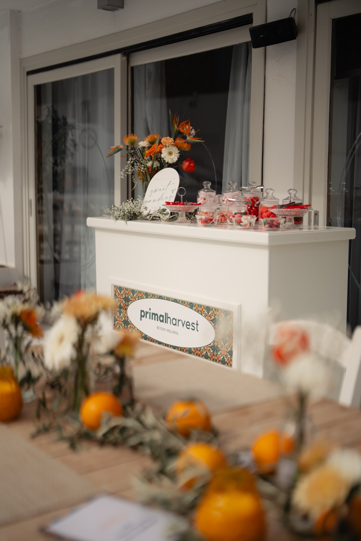 Florale Inszenierung für ein Firmenevent
