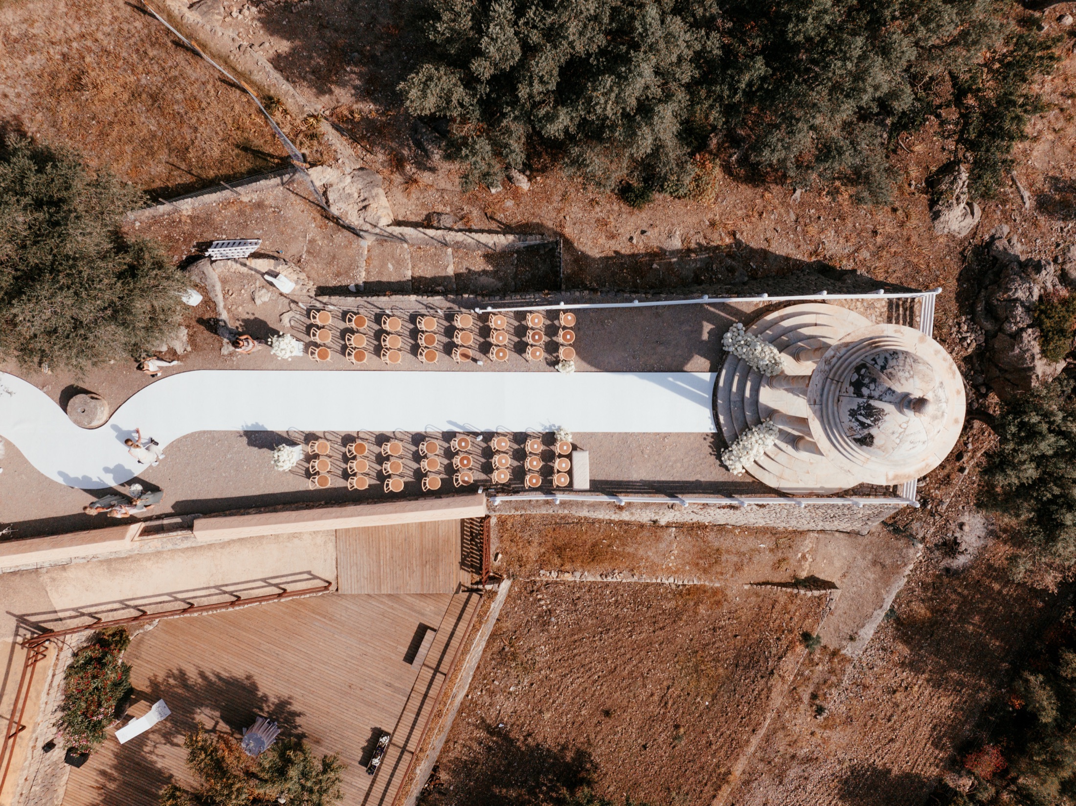 Mallorquinische Hochzeitslocation aus der Luft